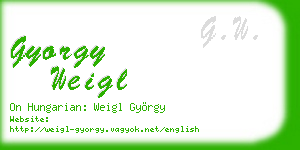gyorgy weigl business card